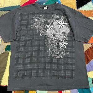 Y2K Hybrid Apparel Grey Cyber Graphic Shirt Large